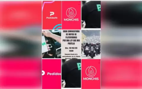 Conductores de plataformas preparan su marcha hacia el Congreso.