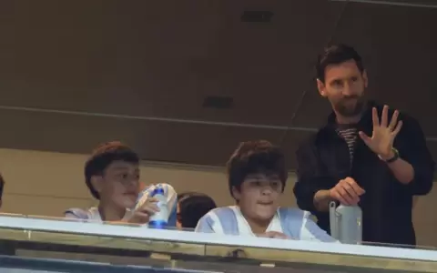 Messi desde la tribuna