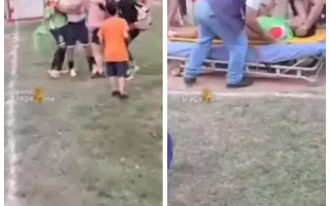 Batalla campal en plena final de f�tbol en Lambar�.