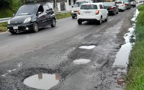 Uno de los tramos degradados sobre Avelino Mart�nez.