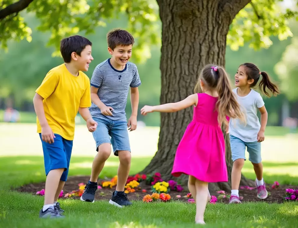 Niños y niñas.