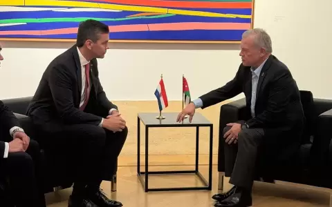 Santiago Pe�a con el Rey de Jordania.