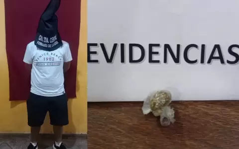 El sujeto fue detenido por �nfima cantidad de marihuana.