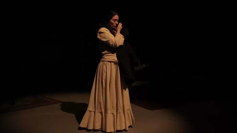 Puesta en escena de "Eligio Ayala. La muerte del pensador de Rodin", dirigida por Walter Mers. Cortes�a