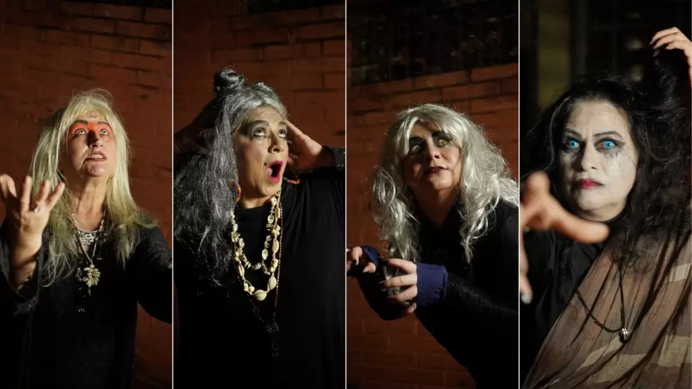 Elenco de la obra "Mefist�feles, coraz�n de abismo". Cortes�a