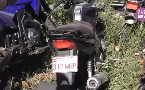 La motocicleta qued� irreconocible tras ser desmantelada dentro de la comisar�a.