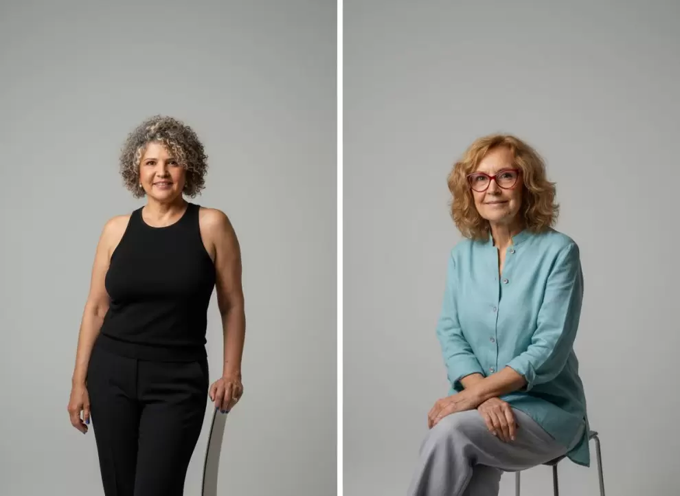 Adriana González Brun y Mónica González.