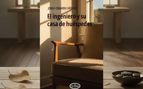 Tapa de "El ingeniero y su casa de hu�spedes", de Jorge Eduardo V�zquez.