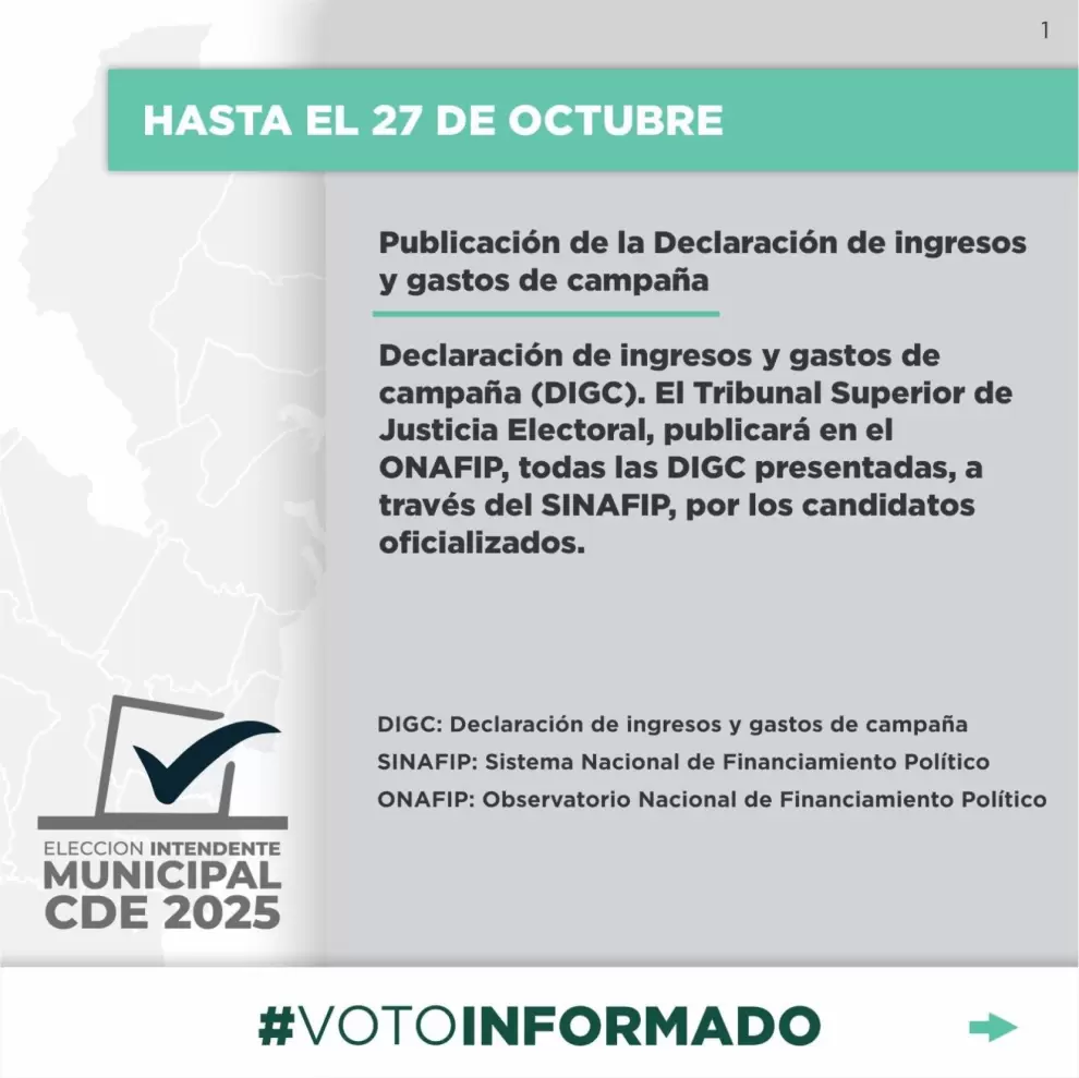Cronograma Electoral de CDE, TSJE.