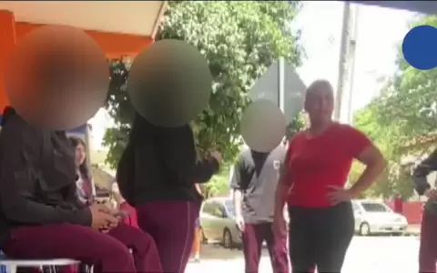 La agresora fue detenida  tras abofetear a una alumna frente al colegio.