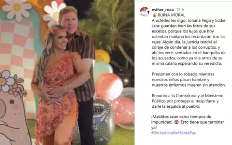 Posteo de Esther Roa.