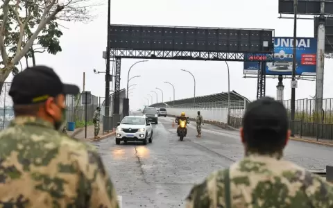 Militares en zona fronteriza.