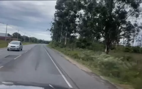Una parte de la ruta cuestionada por el senador.
