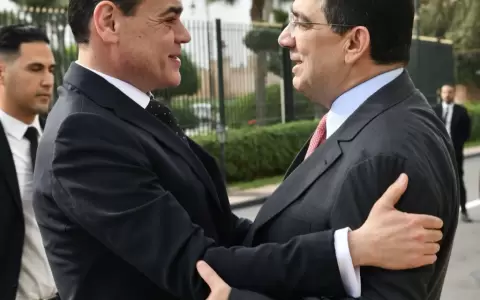 El canciller Rub�n Ram�rez durante su visita oficial a Marruecos.