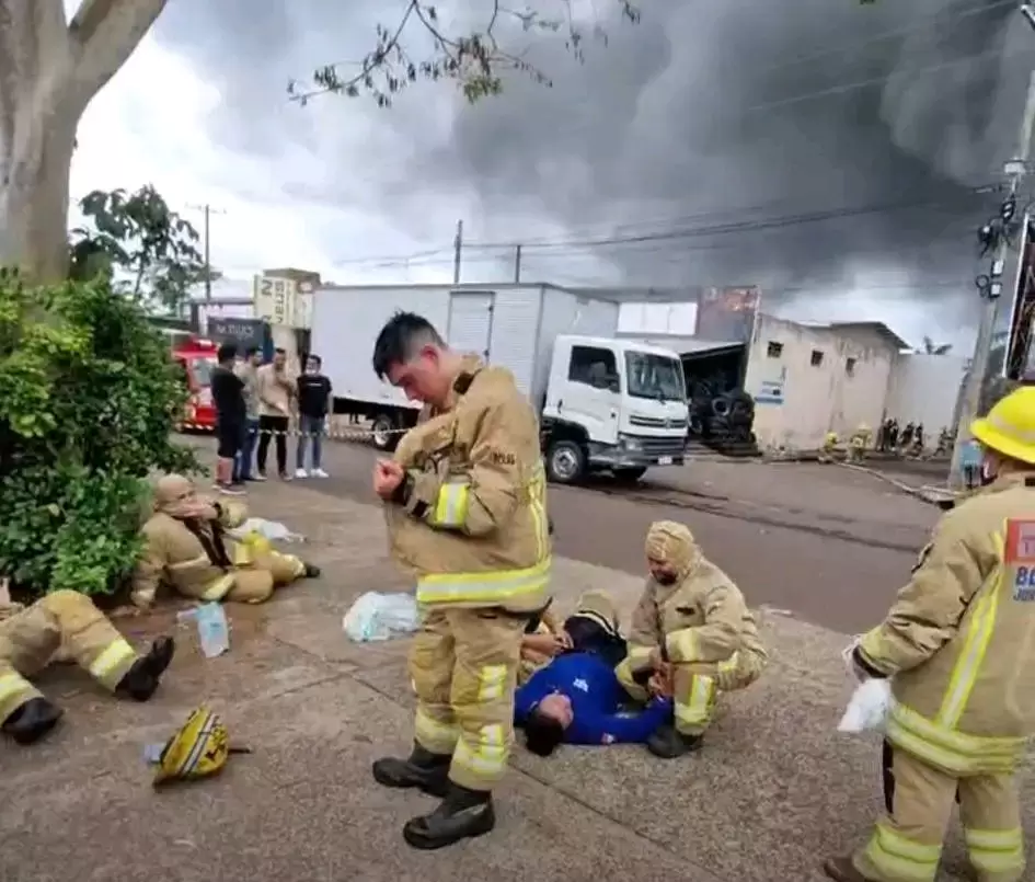Incendio de gran magnitud en Salto del Guair�.