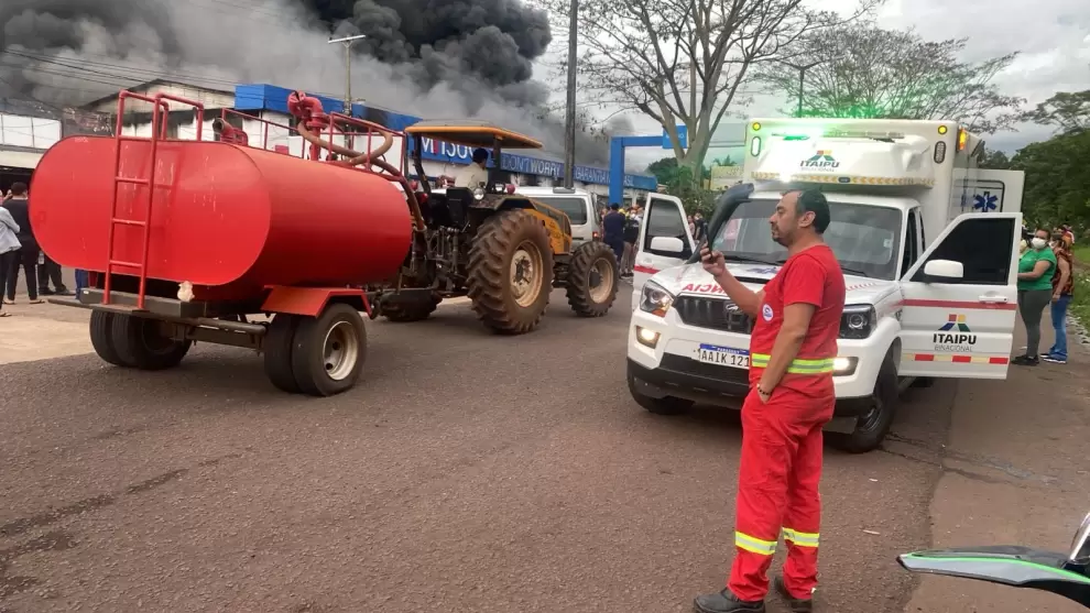 Incendio de gran magnitud en Salto del Guair�.