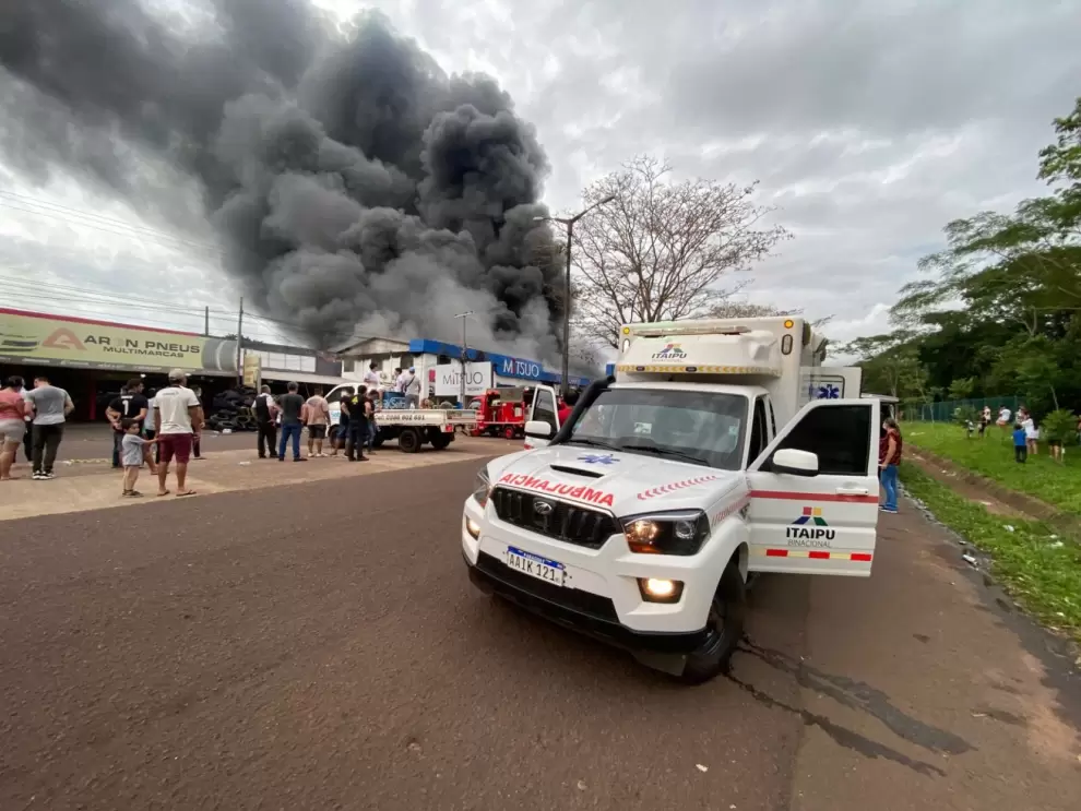 Incendio de gran magnitud en Salto del Guair�.
