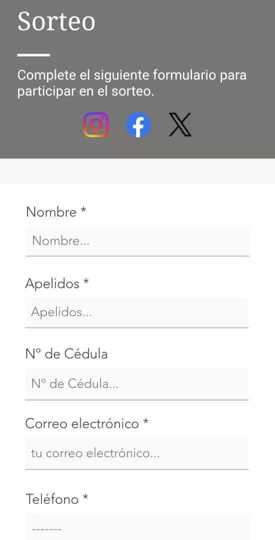 Así se debe ver la página donde debes ingresar tus datos.