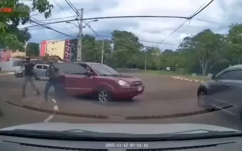 Im�genes de pel�cula: intento de asalto tipo comando a comerciantes en �rea 1 en CDE