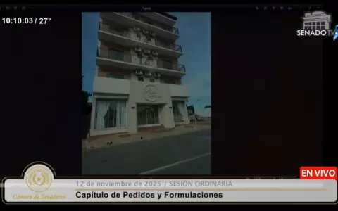 Edificio se�alado como propiedad del Comandante de la Polic�a, Carlos Ben�tez.
