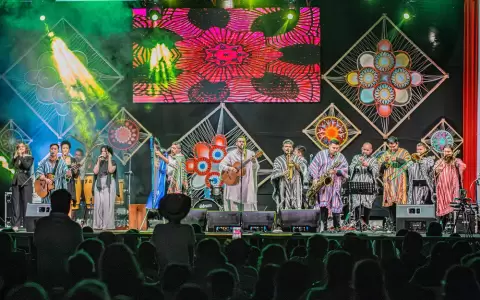 N�stor L� y Los Caminantes en el Festival Nacional del �andut�.