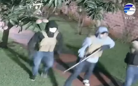 Captura de pantalla del video de circuito cerrado de la casa.
