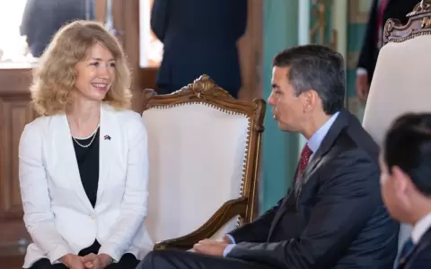 La Embajadora Katja Afheldt fue recibida por Santiago Pe�a en el Palacio de Gobierno de Paraguay, en el mes de octubre.