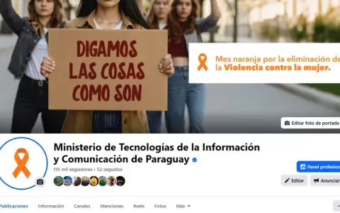 Captura de los perfiles oficiales del Estado con la identidad visual del Mes Naranja.