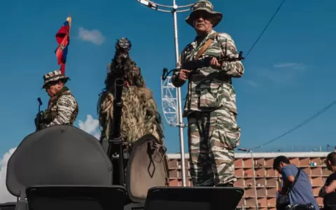 Miembros del grupo leal a Maduro durante un mit�n en Caracas en septiembre pasado.