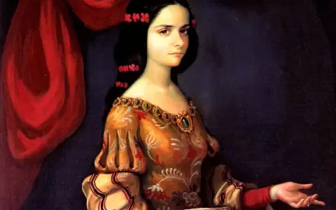 Sor Juana Ines de la Cruz en su juventud.