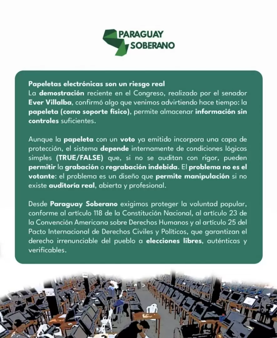 Comunicado Paraguay Soberano.