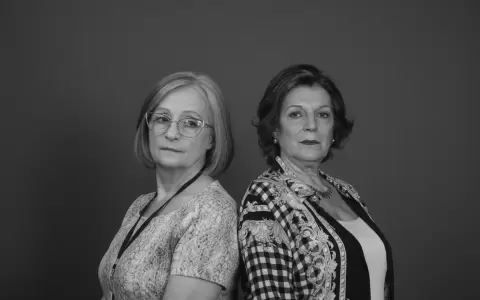 Mar�a Victoria Heikel y Mabel Causarano.