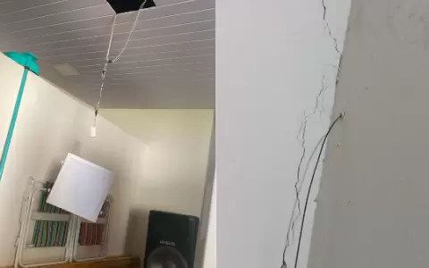 Viviendas con da�os tras la fuerte explosi�n.