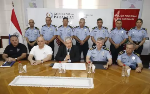 Conferencia de prensa de fuerzas de seguridad.