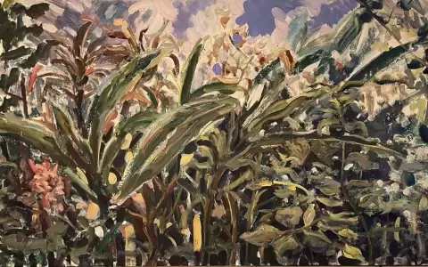 Walter Mart�nez, "Jard�n". �leo sobre lienzo.