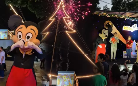 Encendido del �rbol tradicional de Mickey.