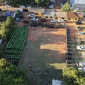 Fuerte despliegue policial ante inminente invasión de tierras en Santa Rosa del Aguaray