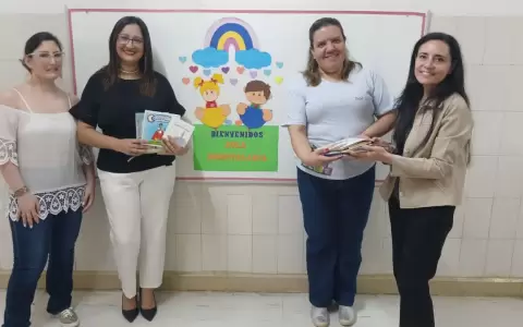 Visita del equipo de "Cuentos en Navidad".