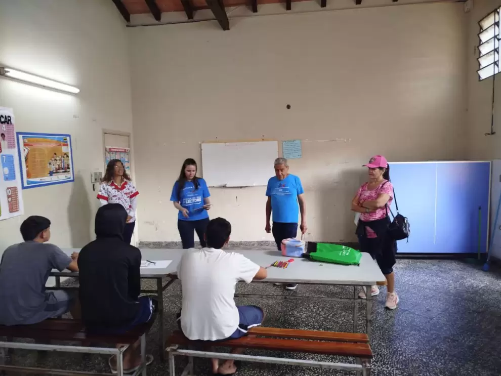 Visita del equipo de "Cuentos en Navidad".