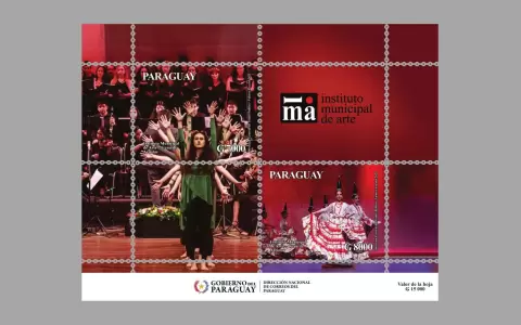 Serie de sellos postales "Instituto Municipal de Arte - Cuna de artistas".