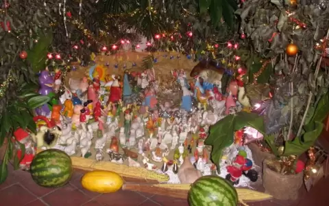Tradicional pesebre paraguayo.