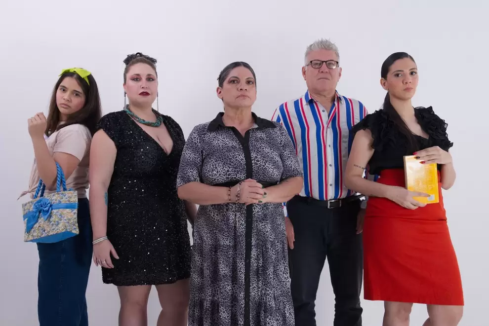 Elenco de "Inquilinato", obra de Nelson de Santaní. Cortesía