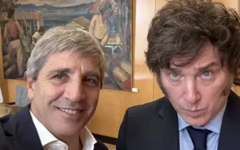 Ministro de Econom�a de la Argentina, Luis Caputo y Javier Milei.