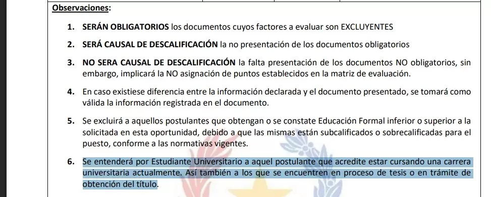 Documentos de la Dinac.