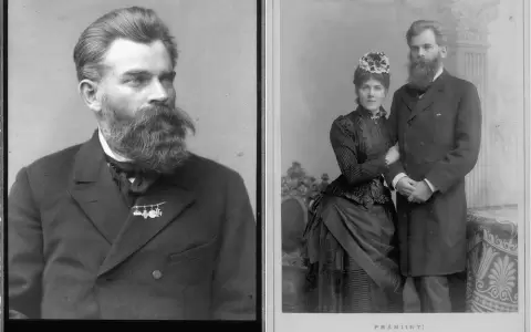 Retrato de Bernhard F�rster y su esposa, Elisabeth F�rster-Nietzsche.