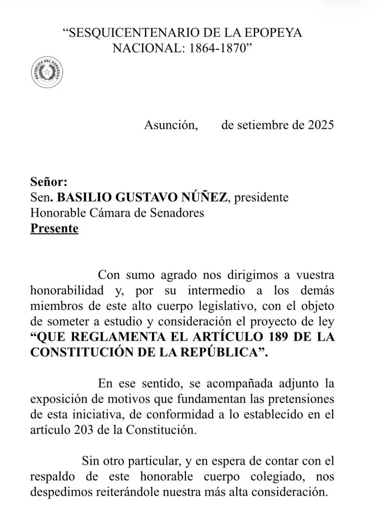 Proyecto de Ley.