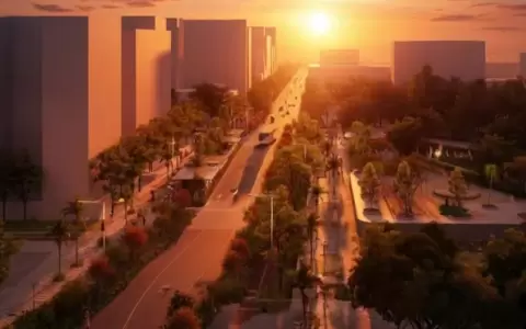 Boceto de como quedar� la avenida Artigas, tras las obras.