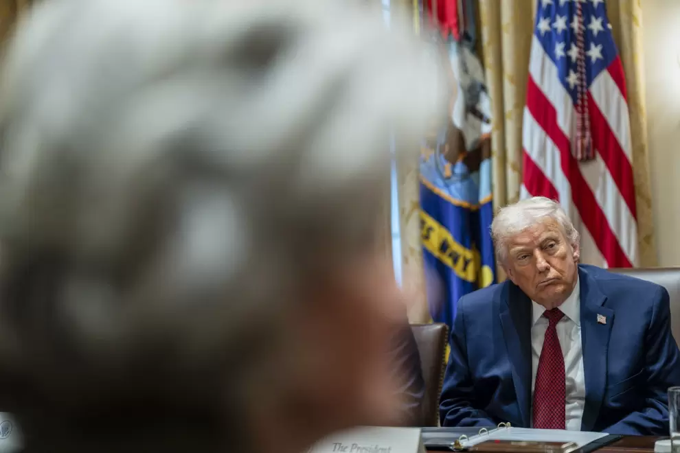 Susie Wiles en reunión con Trump.