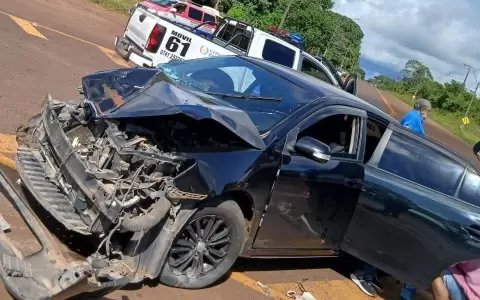 Un accidente de tr�nsito ocurri� este jueves a las 09:00 en la peligrosa rotonda de T�llez Cu�, sobre la Ruta PY08. Foto: X