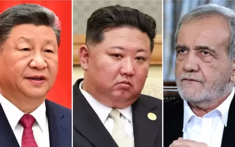 Xi Jinping (China), Kim Jong-un (Corea del Norte) y Masoud Pezeshkian (Ir�n), l�deres de tres de los pa�ses que condenaron el ataque a Venezuela.